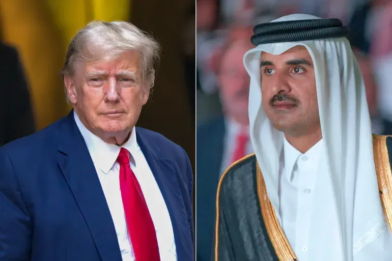 أمير قطر في اتصال هاتفي مع