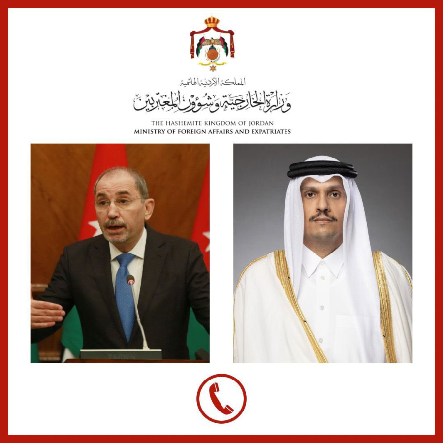 الصفدي يتلقى اتصالا هاتفيا من نظيره