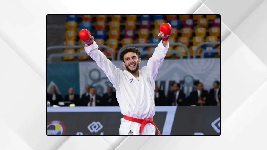 لاعب منتخب الكراتيه الأردني عفيف غيث
