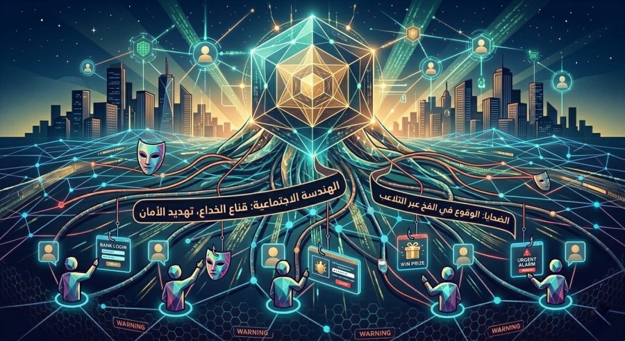 الهندسة الاجتماعية كأداة لخداع الضحايا وتهديد