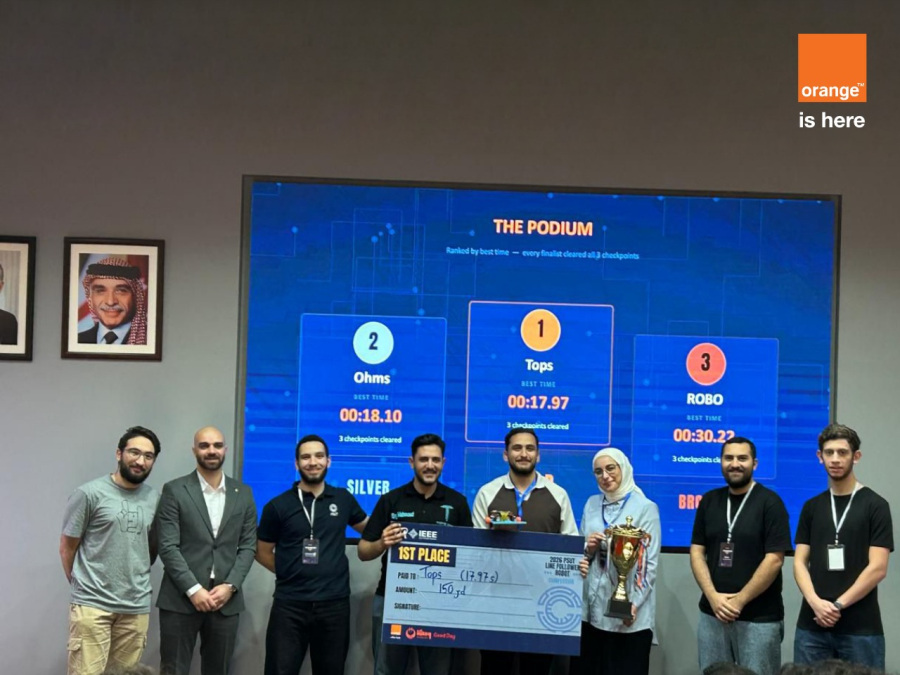 Orange Jordan Sponsors PSUT’s “Robots Line