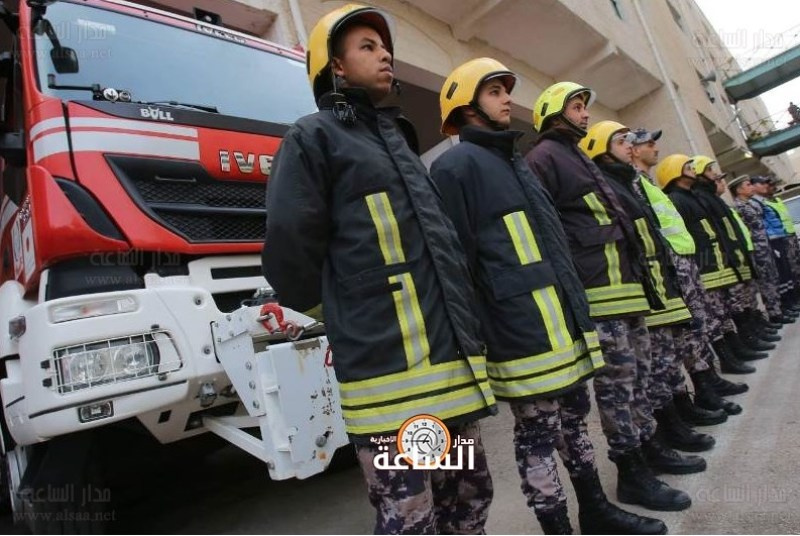 الأردن.. إخماد حريق مواد كيميائية بساحة