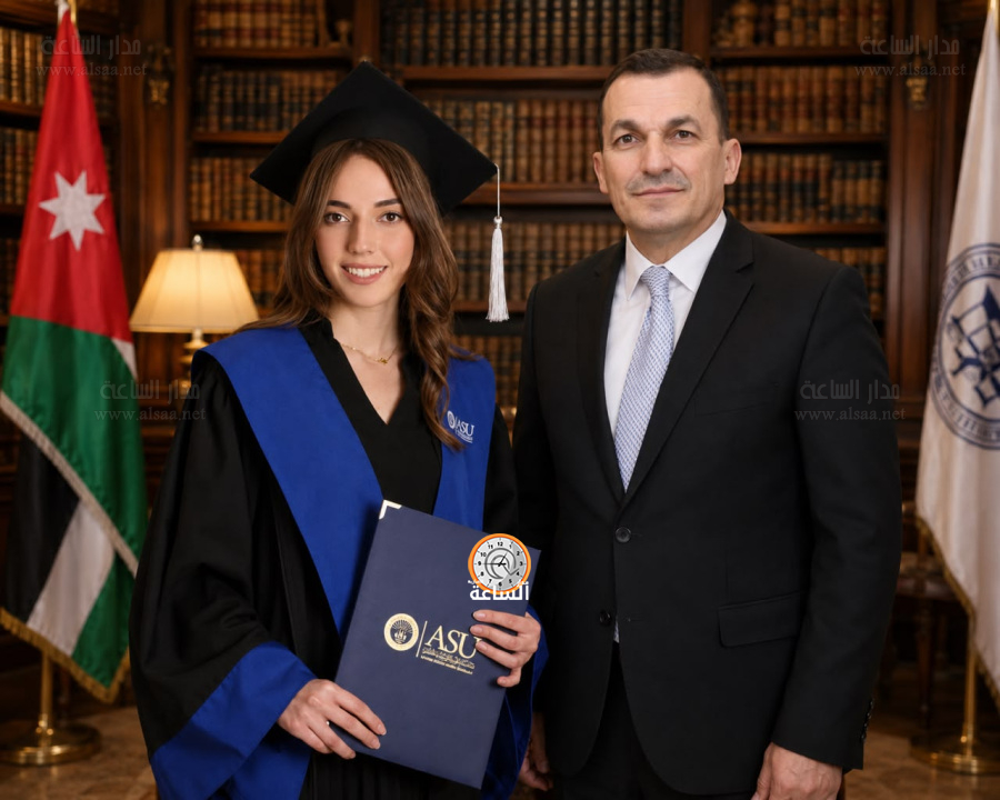 المحافظ موسى العبداللات يبارك لابنته لجين
