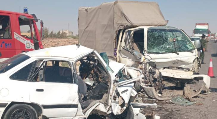 المفرق: وفاتان و3 إصابات بحادث تصادم