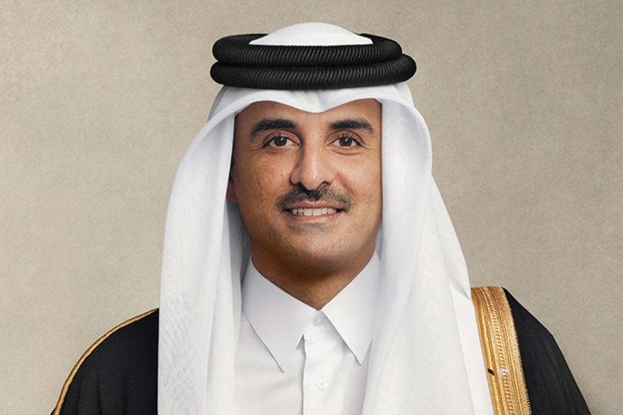 الشيخ تميم يتلقى اتصالا من الرئيس