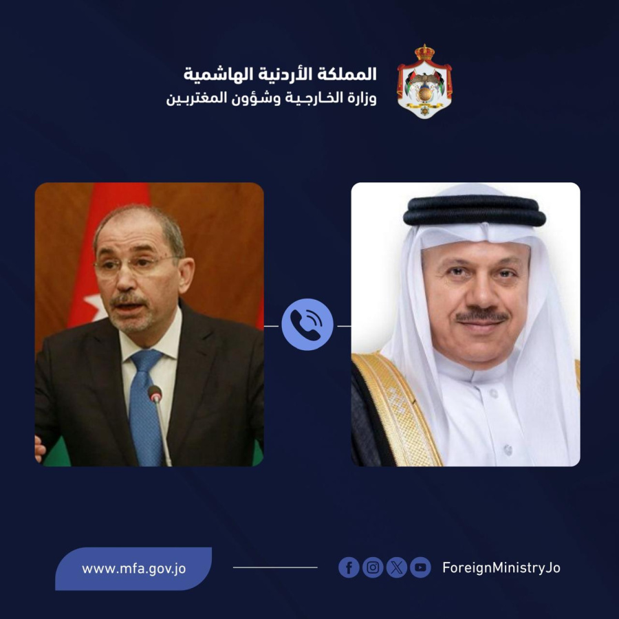 الصفدي يتلقى اتصالا هاتفيا من نظيره