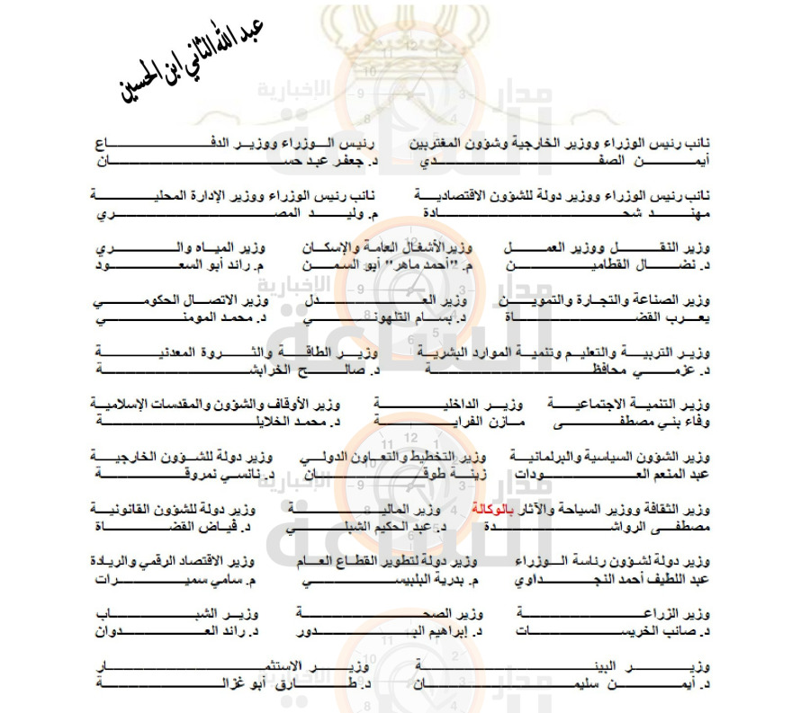 إرادة ملكية بنظام التنظيم الإداري لدائرة