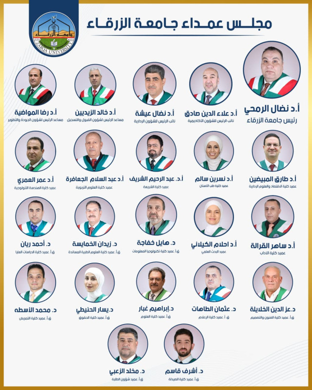 مجلس أمناء جامعة الزرقاء يقر تشكيلات
