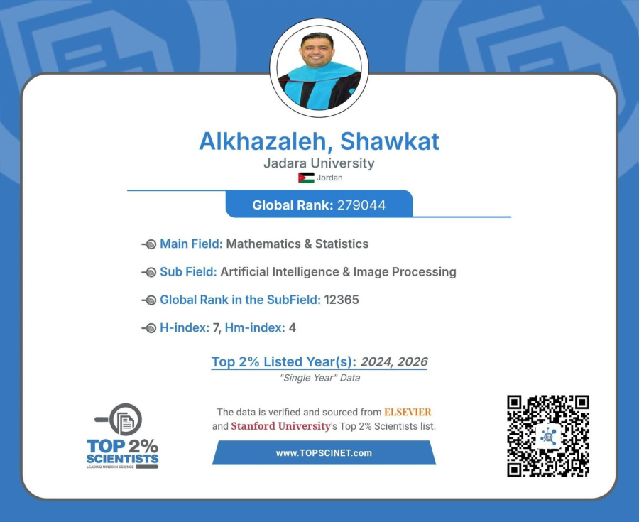 الدكتور الخزاعلة ضمن قائمة جامعة ستانفورد