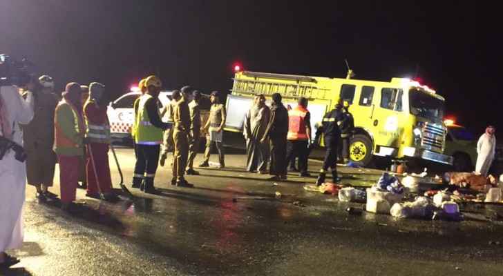 اللحظات الاخيرة لحادث المعتمرين الأردنيين