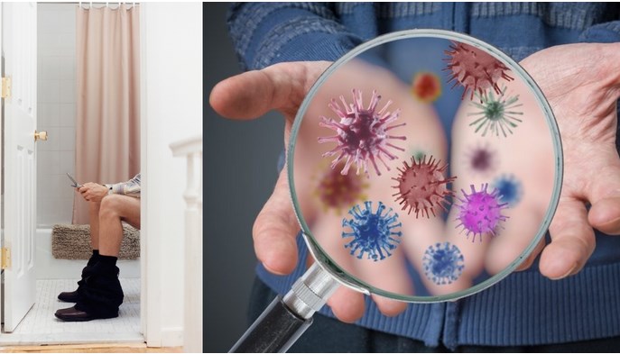 استخدام الهاتف الذكي في الحمام قد