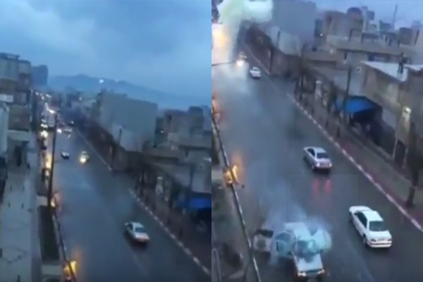 فيديو: شاهد ماذا حدث لسيارة ضربتها