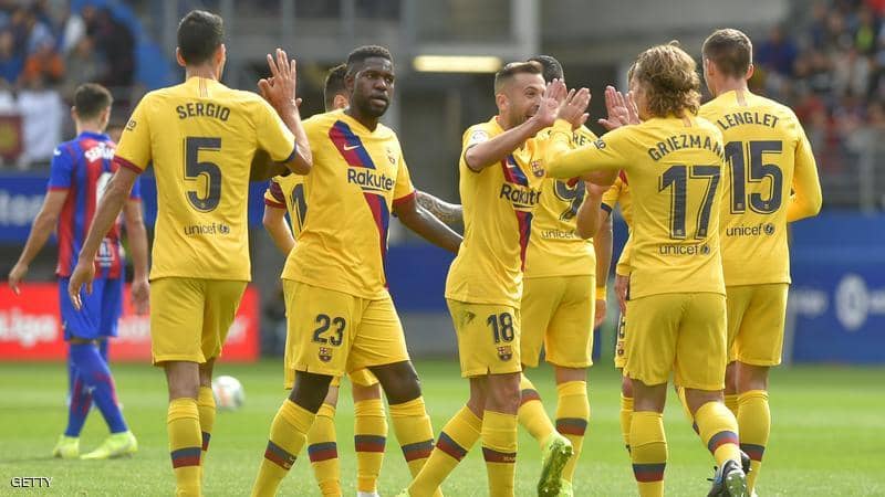 تناغم ميسي وسواريز وجريزمان يصعد ببرشلونة