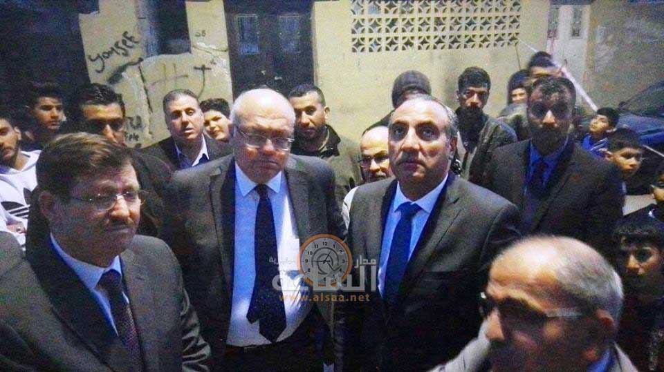 هلسة والشيّاب والشواربة يتفقدون موقع الانهيار