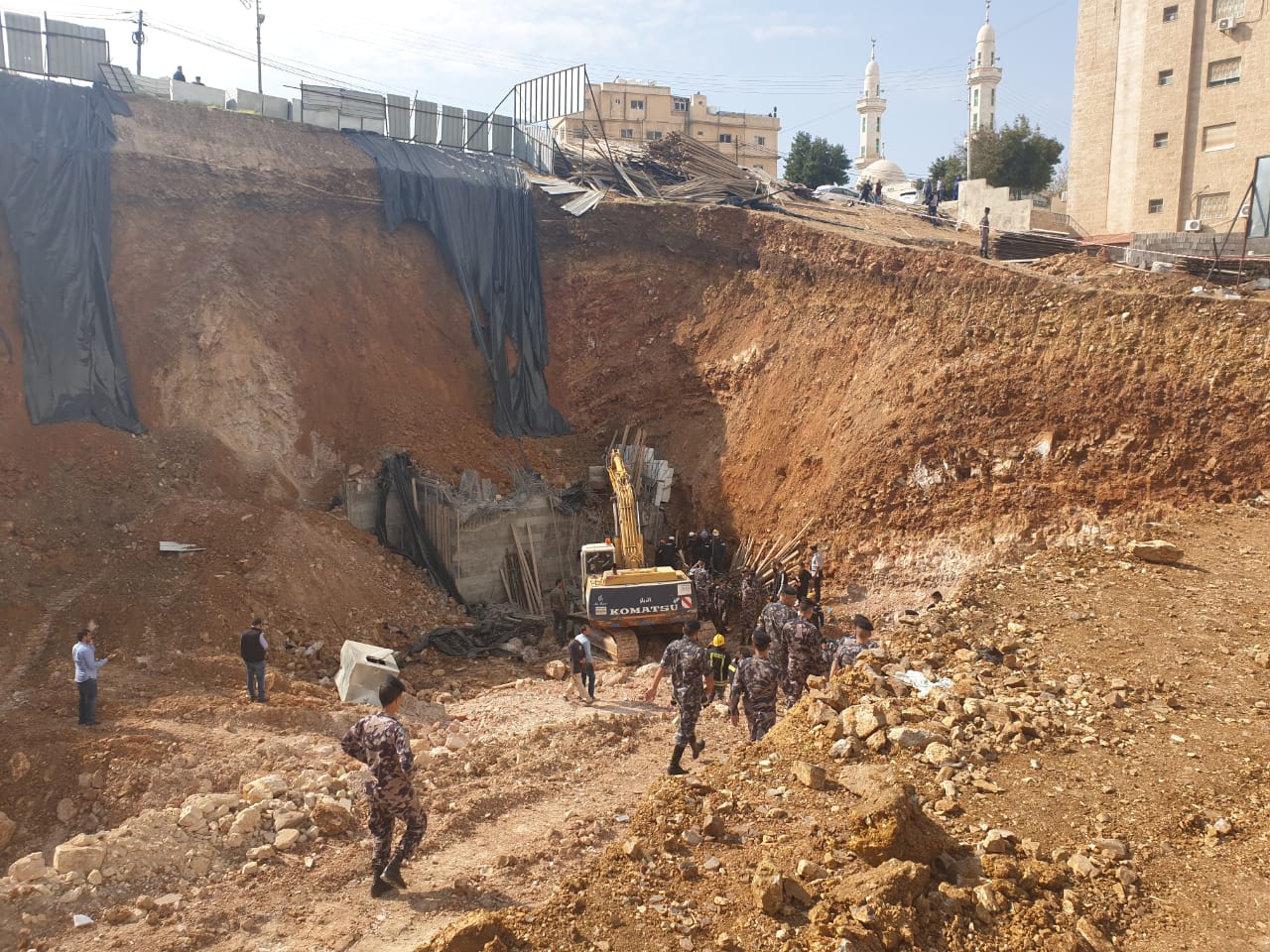 انتشال الجثة الثالثة من انهيار البيادر