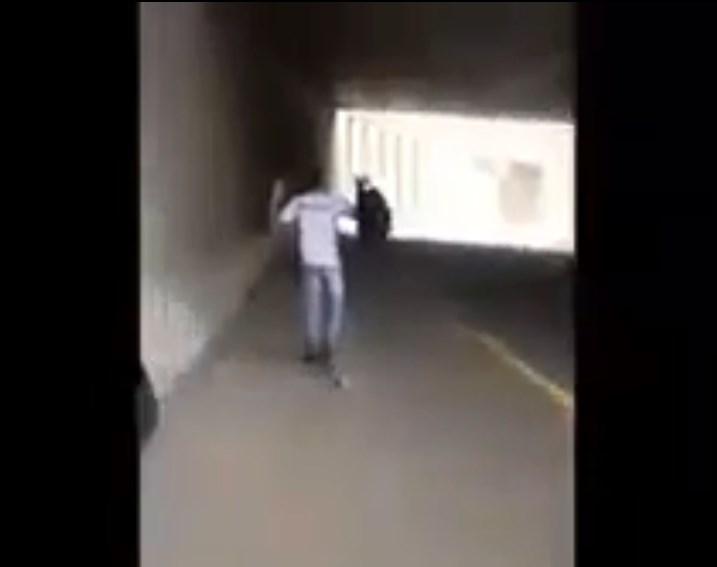 فيديو.. مجندة إسرائيلية تباغت فلسطينيا أعزل