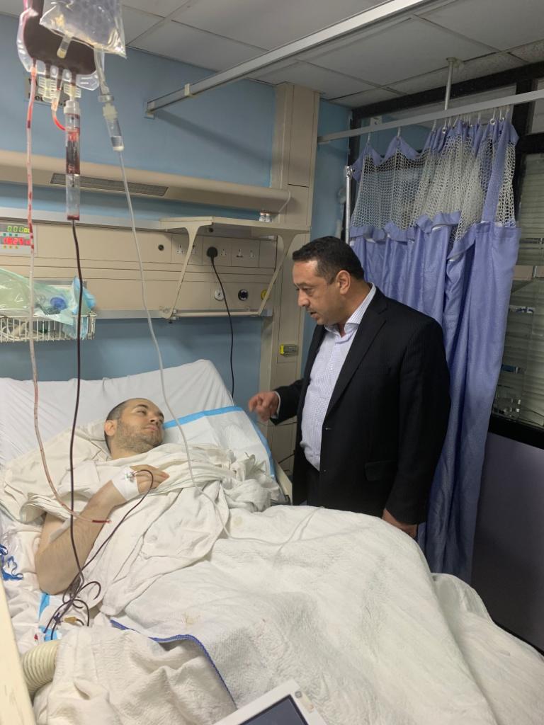 الداوود يطمئن على مصابي «الحادث الآثم»