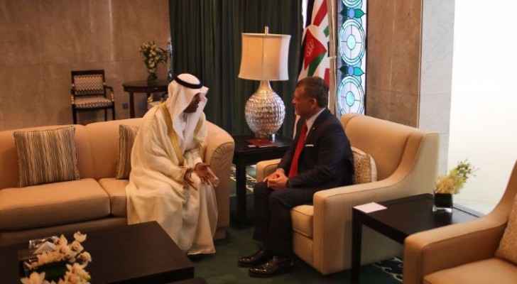 الملك يبحث مع رئيس البرلمان العربي
