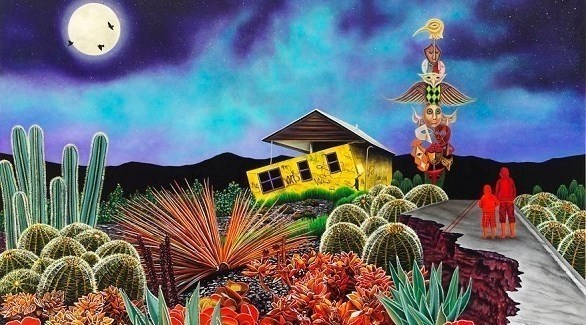 معرض للوحات خيالية.. بين الحضارة والطبيعة