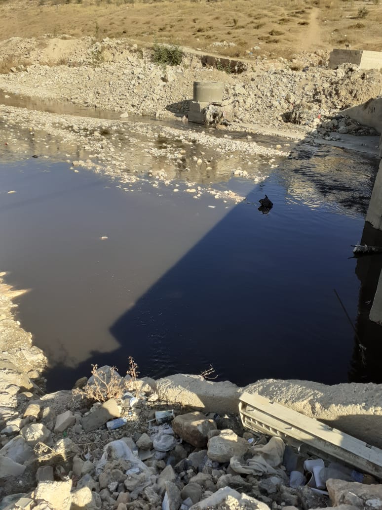 مياه سوداء في سيل الزرقاء.. ما