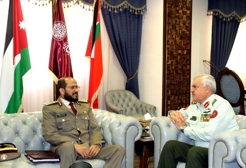 الحنيطي يستقبل الملحق العسكري القطري