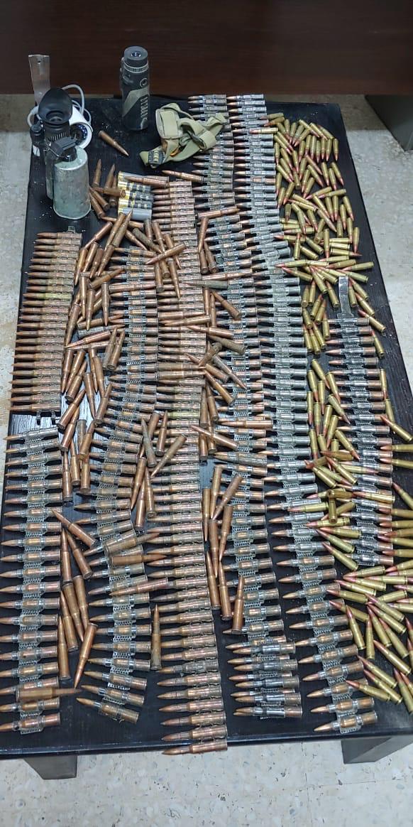 ضبط كميات كبيرة من الذخيرة الحية