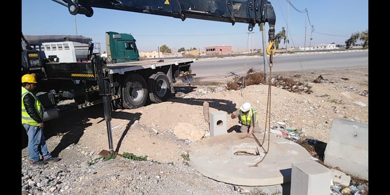 الانتهاء من اعمال اصلاح اعتداء خط