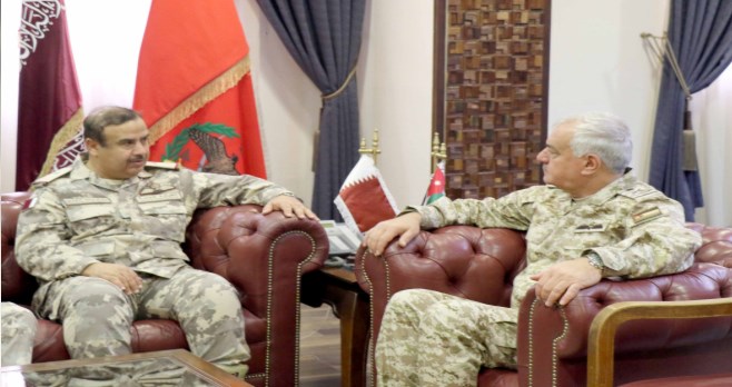 الحنيطي يستقبل وفدا عسكريا قطريا.. ماذا