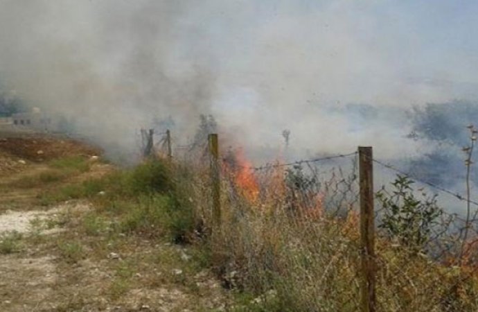 إخماد حريق مزرعة موز في الكفرين