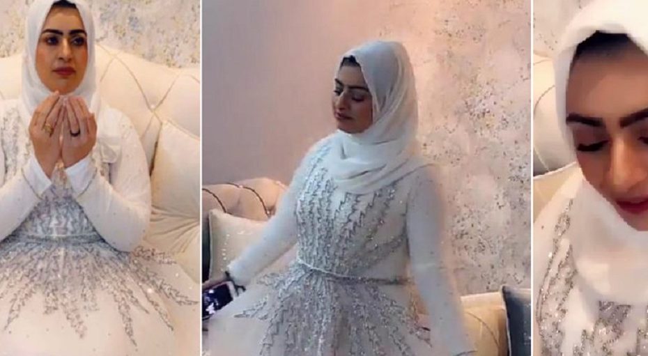 انفصلت عن زوجها فاحتفلت بفستان الزفاف