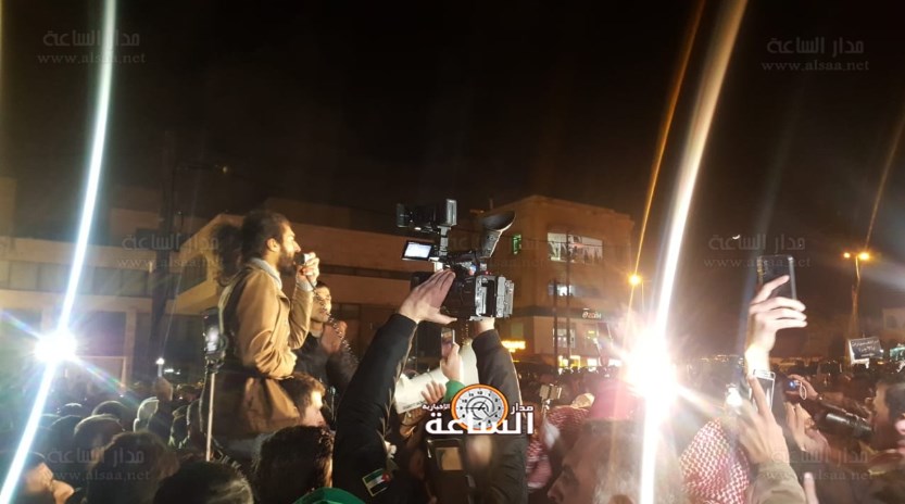 أردنيون يعتصمون أمام السفارة الامريكية رفضا