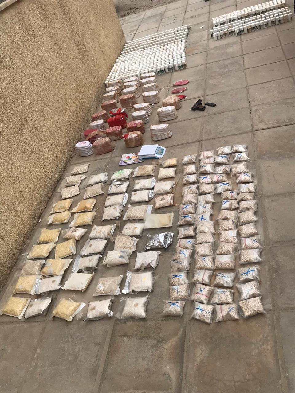 ضبط كميات كبيرة من المواد المخدرة