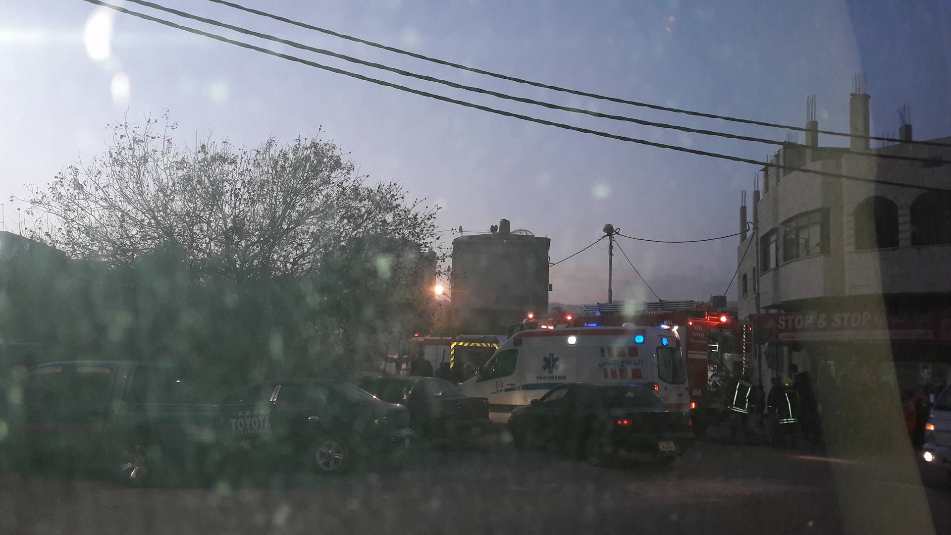 احتراق مركبة في جرش