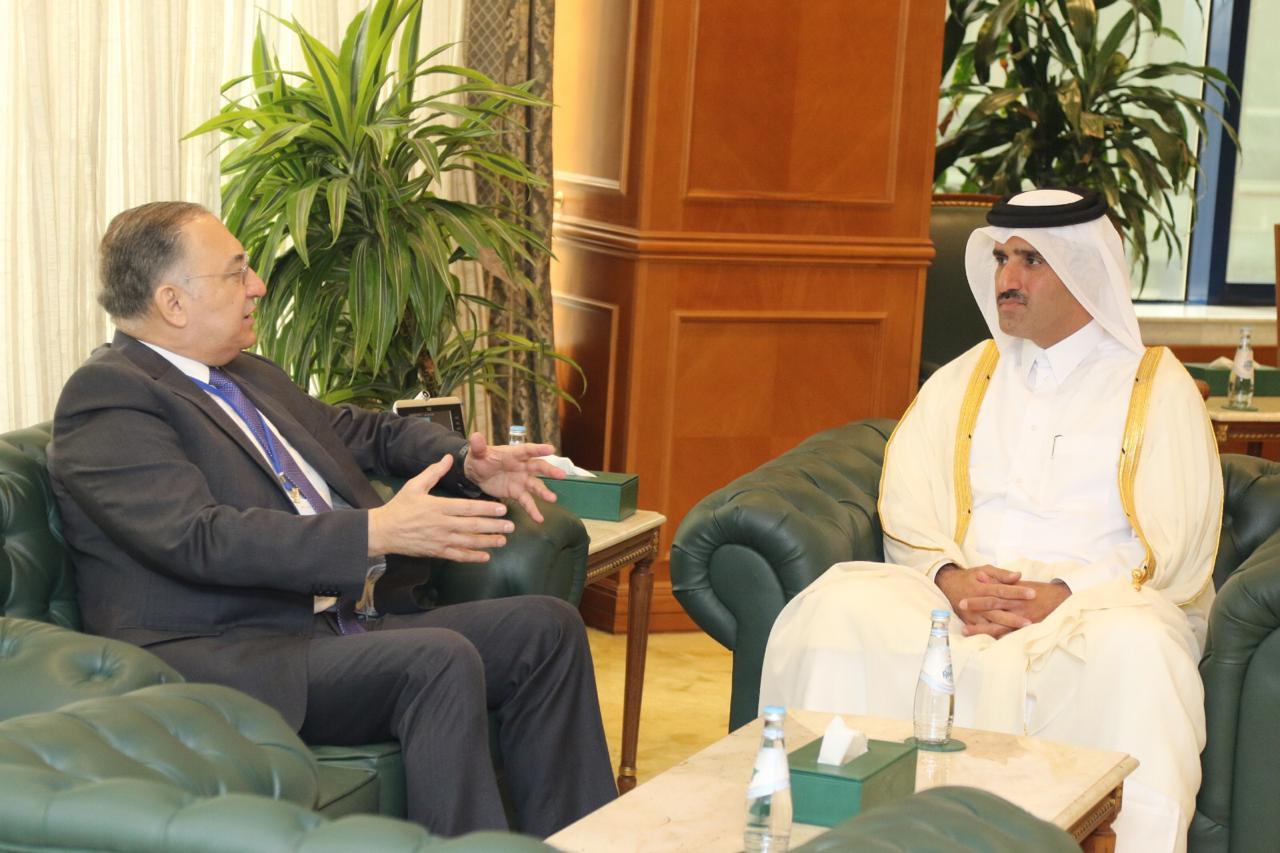 حجازي يبحث مع نظيره القطري حمد