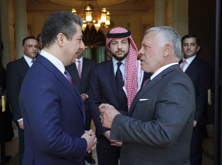الملك يستقبل بارزاني ويؤكد وقوف الاردن