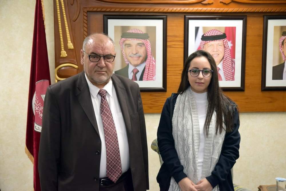 اختيار طالبة من هندسة الهاشمية للتدرب