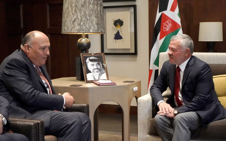 الملك يتسلم رسالة من السيسي