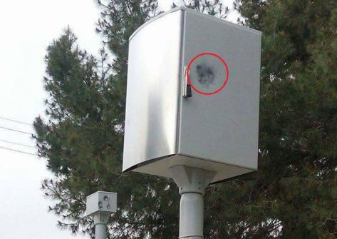 إطلاق نار على رادار لضبط السرعة