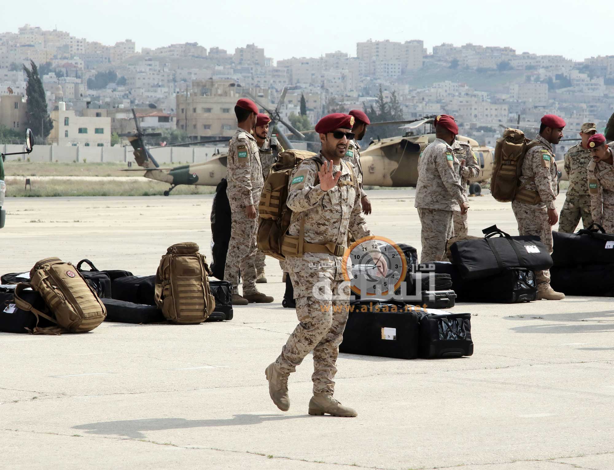 القوة السعودية المشاركة في التمرين الأردني