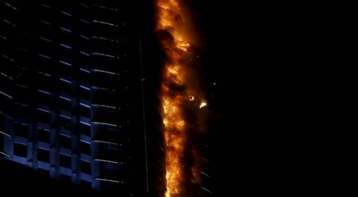 الإمارات: عقـب سيجارة سبّب حريق برج