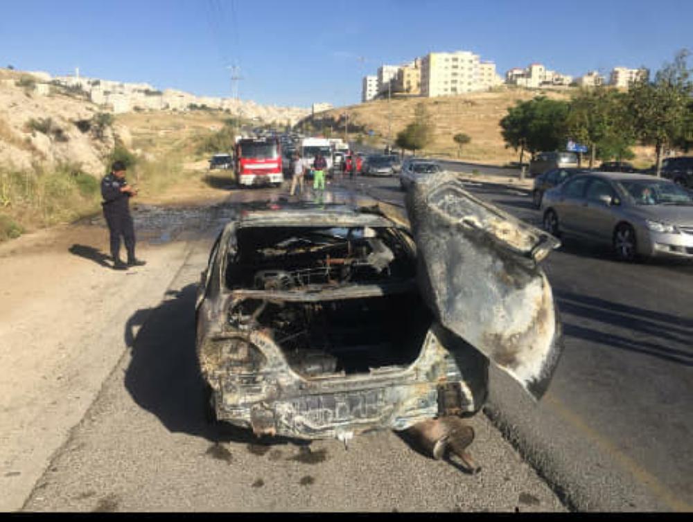 وفاتان بتدهور مركبة واشتعالها في العقبة