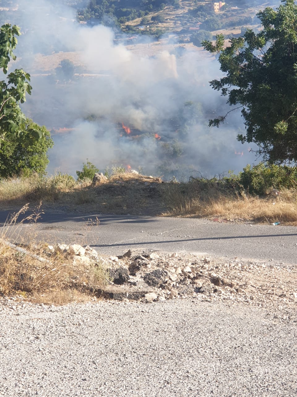 حريق في زي بالسلط (صور)