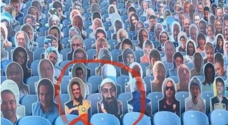 بن لادن في المدرجات.. موجة غضب