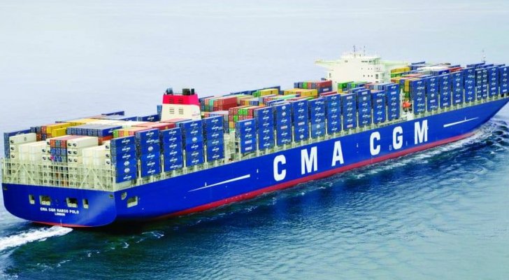 أكبر سفينة حاويات تصل الى ميناء