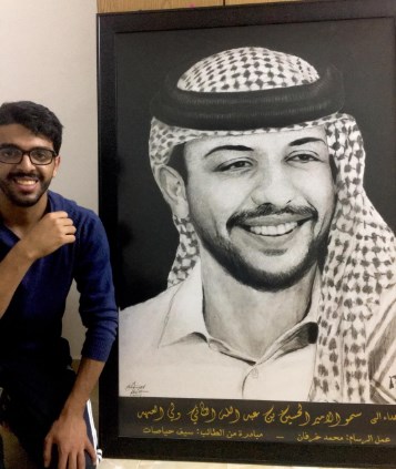 المهندس الخرفان يهدي رسم صورة لولي