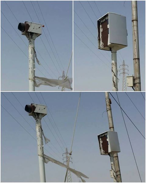 مجهول يرشق القهوة على كاميرا شارع