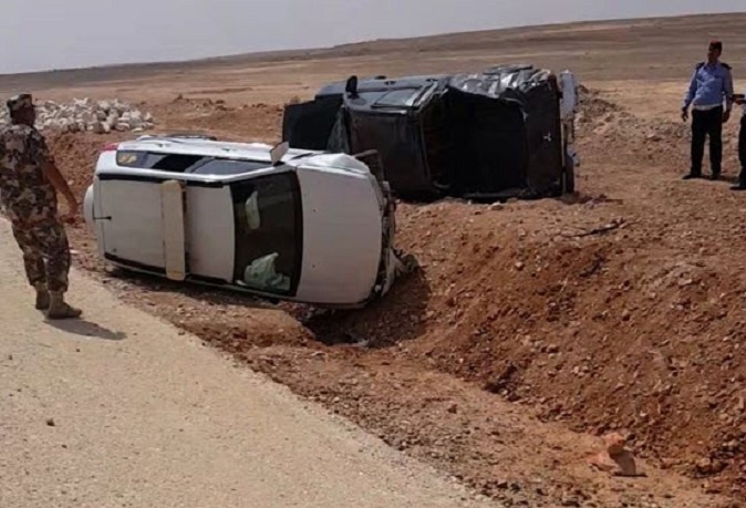 اصابتان اثر حادث تصادم بين دورية