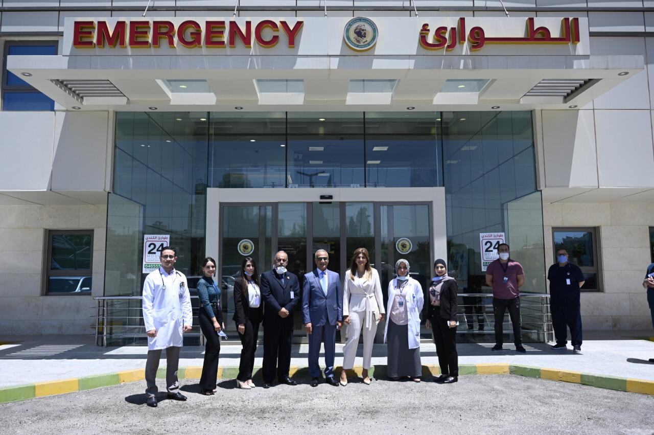 الاميرة دينا مرعد تزور مستشفى الكندي