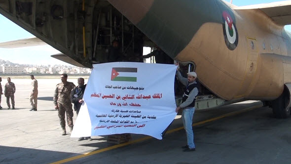 الاردن يسير طائرة مساعدة لإغاثة نازحي