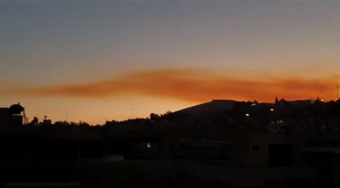 دخان انفجار بيروت يظهر في سماء